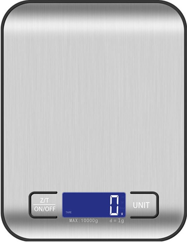 Küchenwaage Digital, 10KG Küchenwaage mit LCD Display und Tara Funktion, Küchenwaage zum Backen und Kochen, Messen von Z...