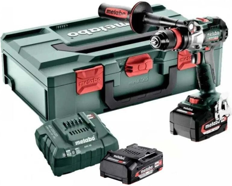 Metabo Schlagbohrmaschine 18V Li-Ion (1x 5,2Ah + 1x 2Ah) Li-Power + METABOX Koffer SB 18 LT