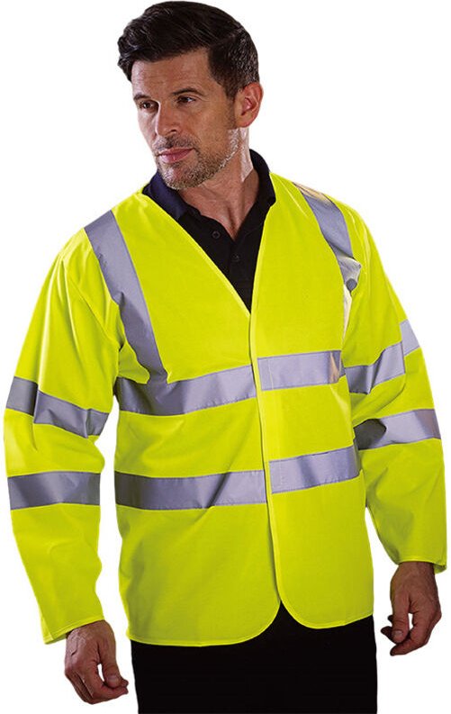 Warnweste mit hoher Sichtbarkeit und langen Ärmeln