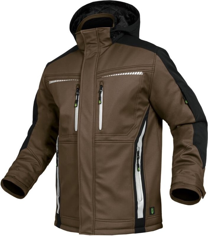 Leibwächter Winter-Softshelljacke Flex-Line Gr. 6XL haselnuss/schwarz