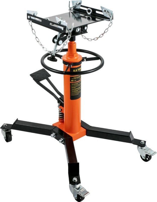 Getriebeheber, 1100 lbs 2-stufiger Teleskop-Hochhubwagenheber, hydraulischer Wagenheber für den Einbau in pkw und Kleint...