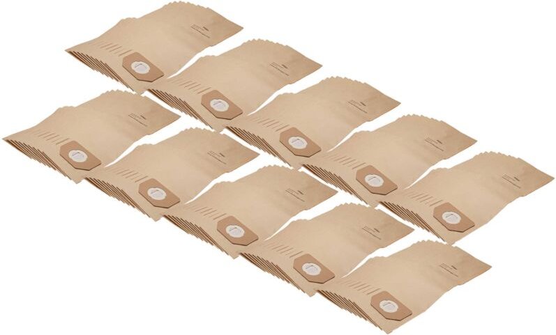vhbw 100x Staubbeutel kompatibel mit Hitach QB35E Staubsauger - 30cm x 17,5cm braun