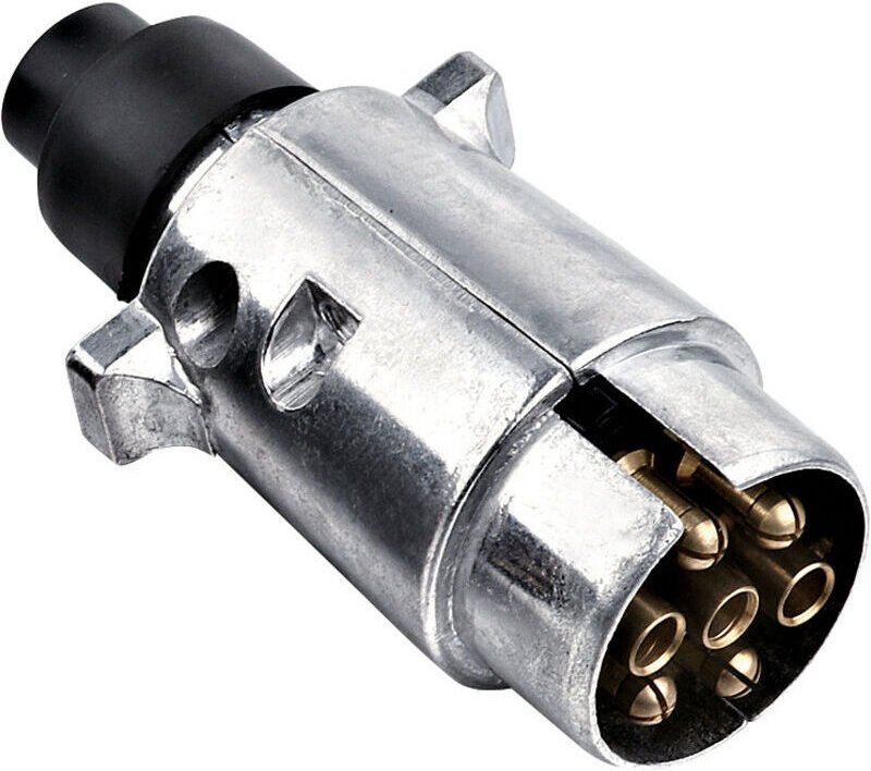 7-poliger Metall-Anhängerstecker, 12V wasserdichter Stecker, 7-poliger Metall-Anhängerstecker, für Wohnwagen, Wohnmobil,...