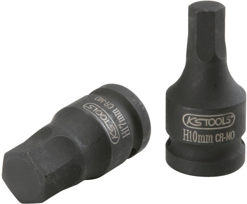 1/2' Kraft-Bit-Stecknuss Innensechskant, kurz, 1/4'