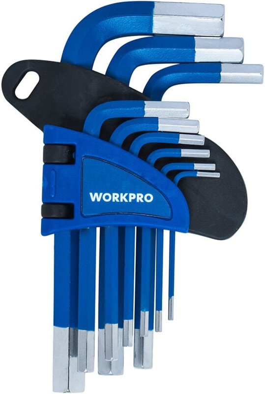 Satz mit 9 Inbusschlüsseln (metrisch) Workpro