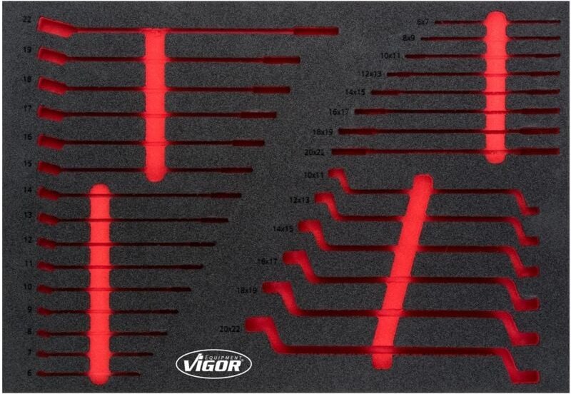 Weichschaumeinlage ∙ leer ∙ V6726-L ∙ L x B x H: 563 mm x 393 mm x 35 mm