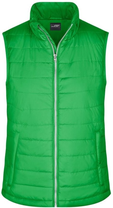 James & Nicholson leichte, wattierte Damensteppweste JN1135 Gr. M grün
