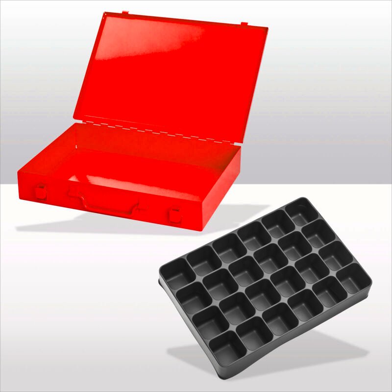 ADB Stahlblechkästen mit Spannverschluss / 24-fach / RAL 3020