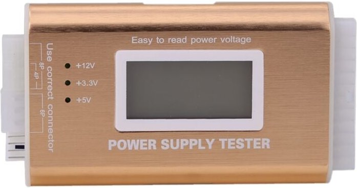 Tlily - Digitaler LCD-PC-Netzteiltester, 20/24-polig, 4 Netzteile für atx btx