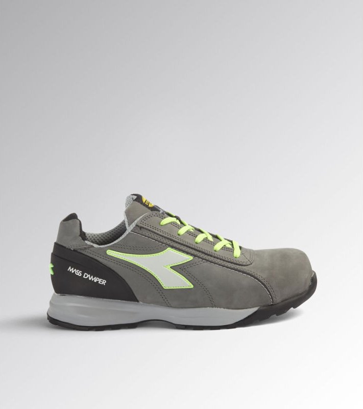 Utility Diadora Scarpa Lavoro Glove MDS LOW S3S FO HRO SR Grigio Grün Fluo