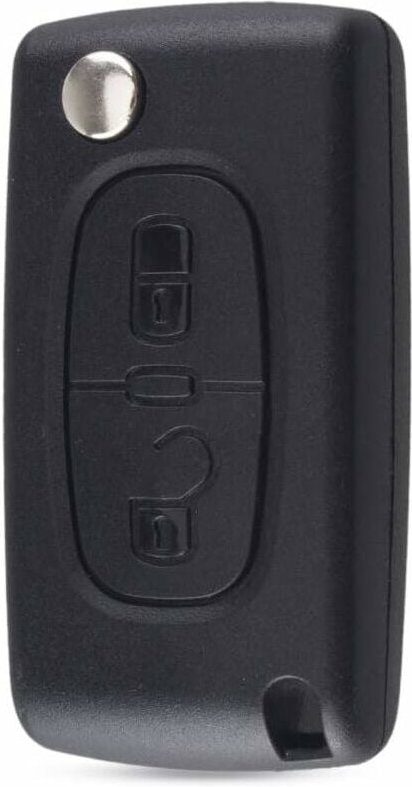 Ymyny - Crediri Schlüsselgehäuse kompatibel mit Peugeot 107 207 307 308 407, 2 Tasten, CE0536-Klinge, keine Rille, Batte...