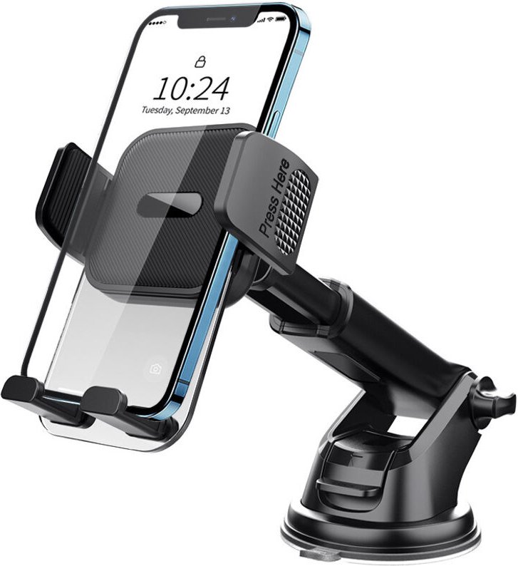 Autotelefonhalter, 360°-Drehung und Einhandbedienung, Auto-Windschutzscheibenhalterung (4-7-Zoll-Smartphone)