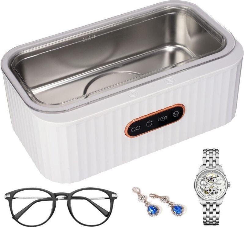 Ultraschallreiniger, 45 kHz Ultraschall-Brillenreiniger mit 4 Modi, 400 ml Ultraschallreiniger, Ultraschall-Schmuckreini...