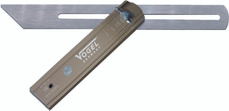 Germany Stellwinkel ohne Winkelteilung Messbereich 250 mm Stahlklinge - Vogel