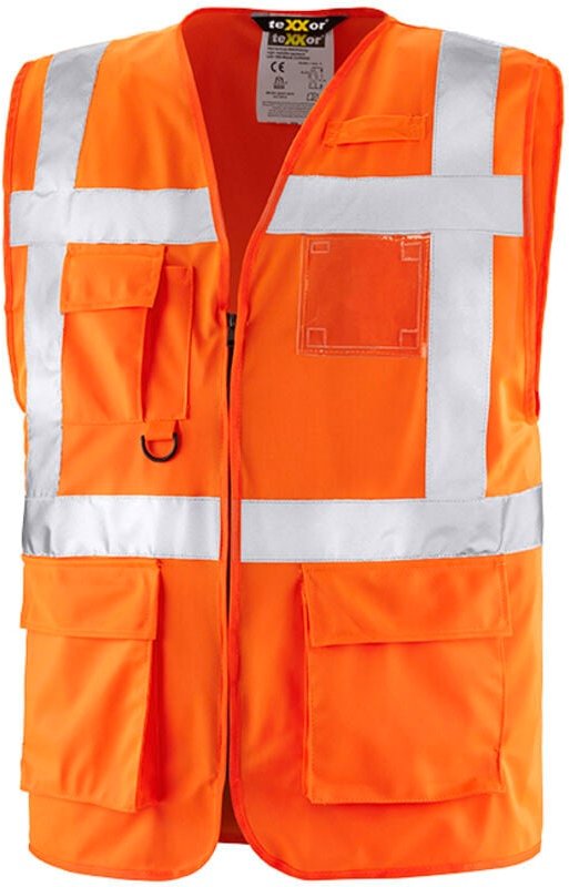 teXXor® Warnschutz-Weste DUNDAS 100% Polyester leuchtorange 4207 Gr. 5XL