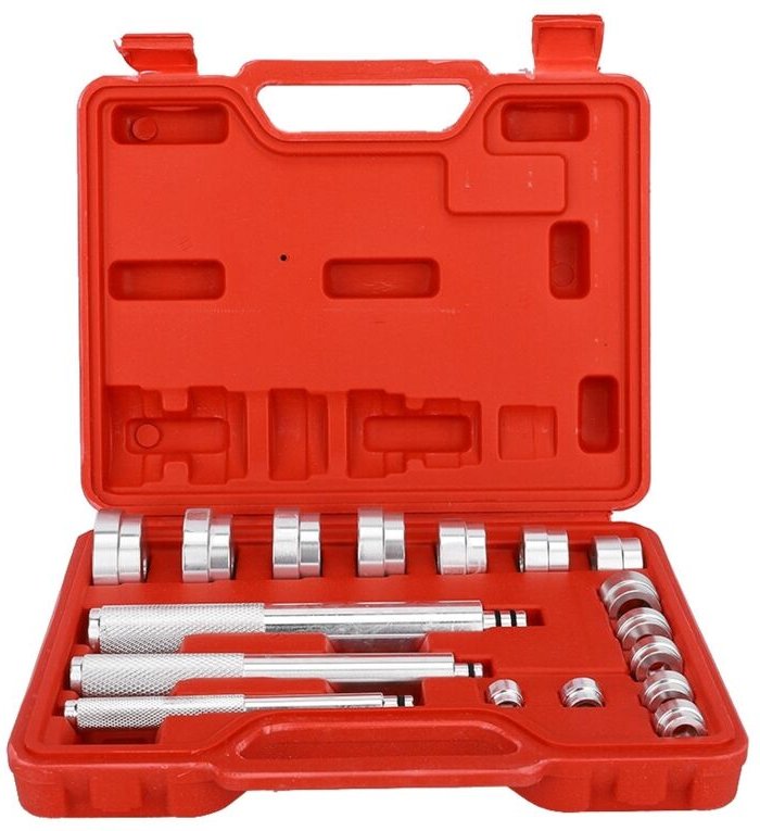 Ej.Life Radlagerdichtungswerkzeug, 17-teiliges kleines Aluminium-Radlagerbuchsen-Einpresswerkzeug