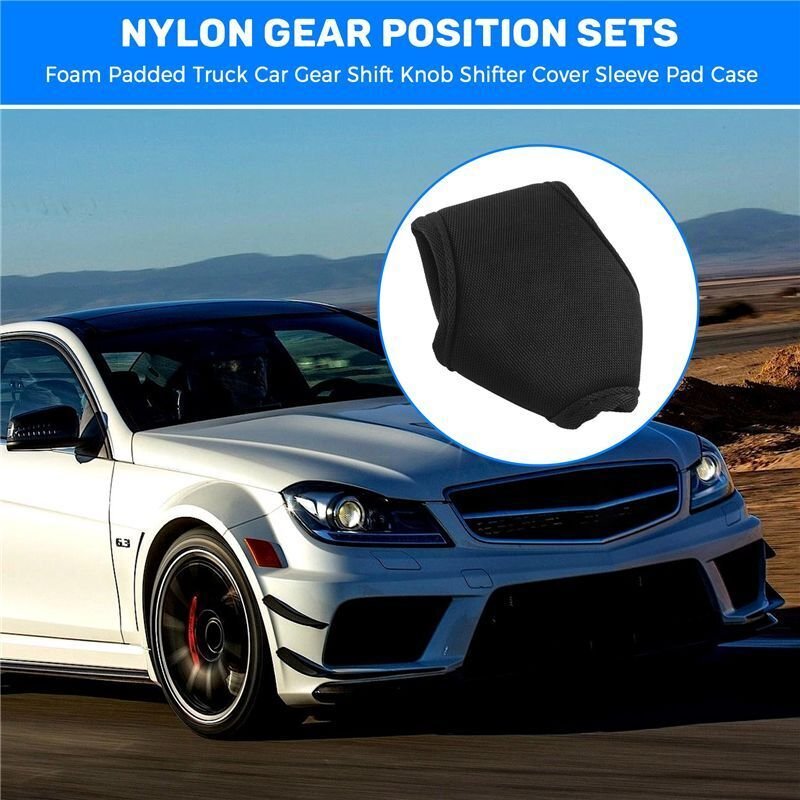 Schaumstoff Gepolstertes LKW Auto Schaltknauf Schalthebel Abdeckung Schwarz