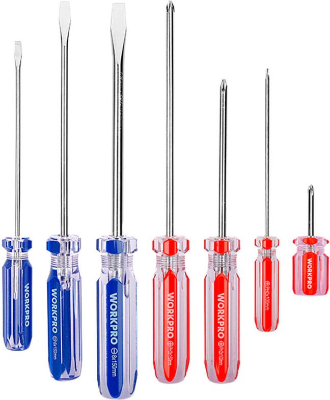 Schraubendreher mit Glasgriff, 7-teiliges Set