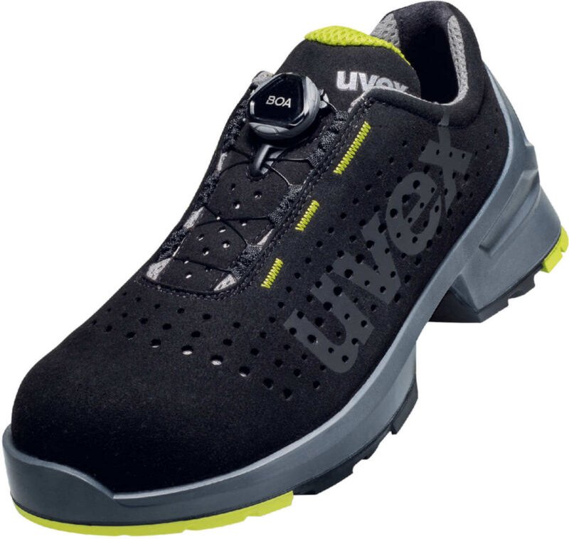 UVEX 1 Sicherheits-Halbschuh gelocht BOA Gr. 43 W11 S1 ESD SR schwarz/gelb 6565.8