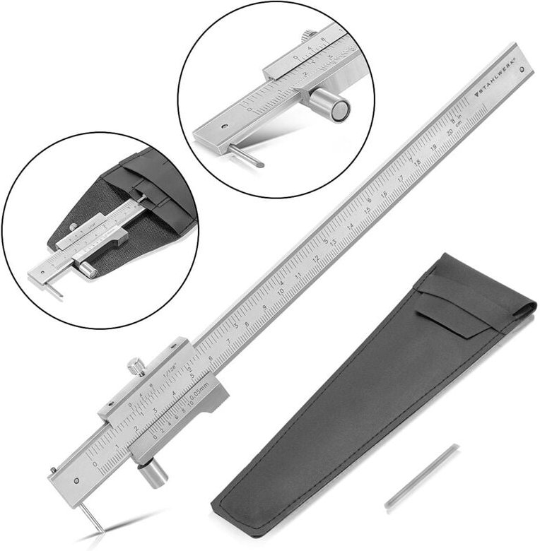 Stahlwerk - Anreiß Messschieber Messlehre Schieblehre 0-200 mm din 862 mit Nonius