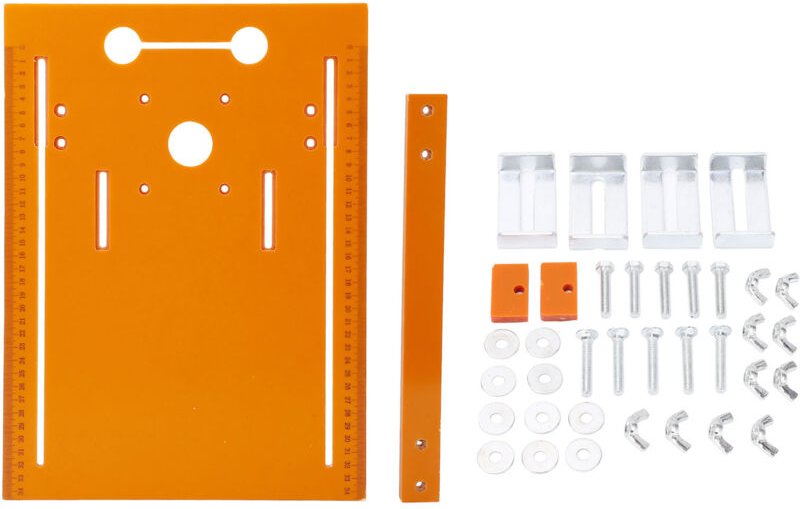 Grundplatte für Kreissägen, Grundplatte für Schneidemaschinen, robuste Konstruktion, Stanzdesign, gut lesbare Skalenmark...