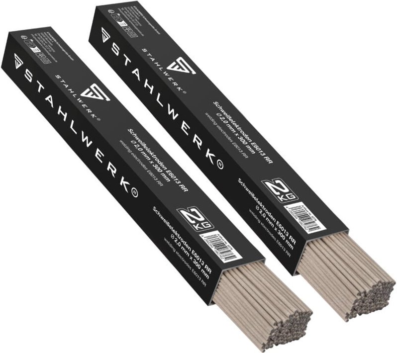 Stahlwerk - 2 x Stabelektroden aws E6013RR dick rutilumhüllt 2 mm x 300 mm 2 kg