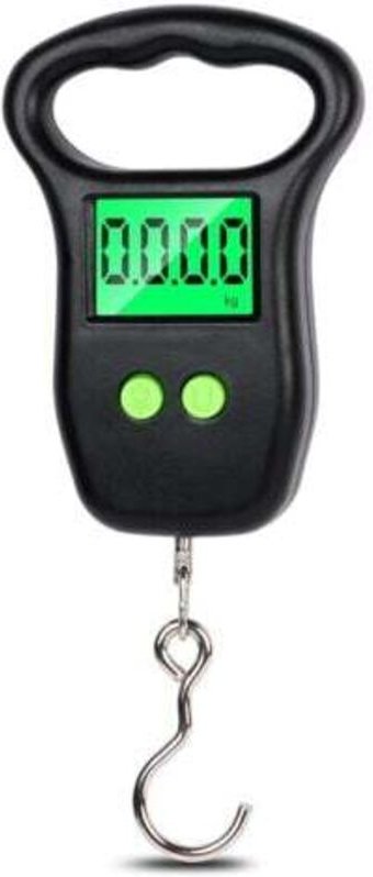 Digitale Hängewaage 50 kg, Gepäckwaage, analog, mit Haken, hochpräzise Angelwaage mit LCD-Display und Ein-Knopf-Tarafunk...