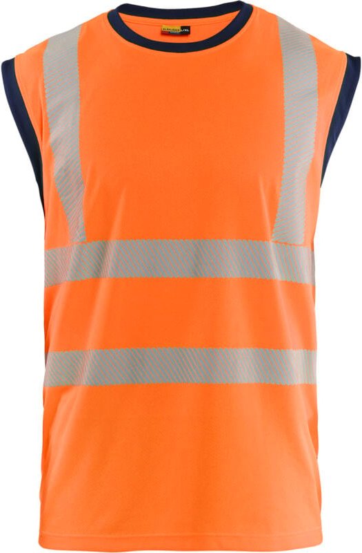 Warnweste ohne Ärmel Hochsichtbarkeit 3575 - Orange/Navy L/XL