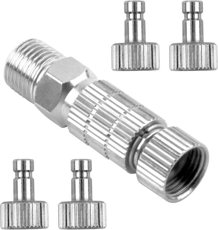 5-teiliges Airbrush-Adapterset, universelle 1/8"-Anschlüsse (Außen- und Innengewinde), Airbrush-Adapter, Schnellkupplung...