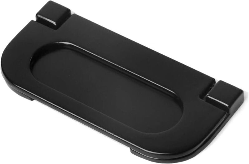 BEBUSINGOTO 2Pcs Schwarz Zink-legierung Einbau Griffe Low Profile Schiebetür Schublade Scheune Tür Zieht Schwarz