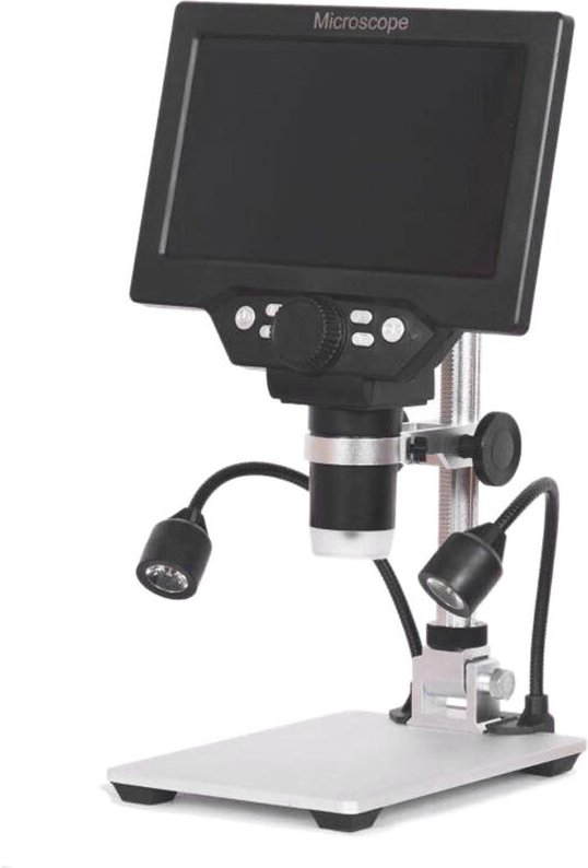 Decdeal - G1200 Digitalmikroskop, 7 Zoll großer Farbbildschirm, großes Basis-LCD-Display, 12 mp kontinuierliche Verstärk...