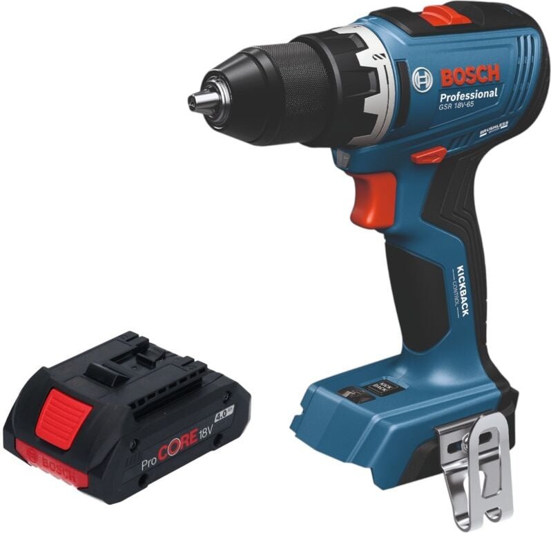 Bosch gsb 18V-65 Professional Akku Schlagbohrschrauber 18 v 65 Nm Brushless + 1x ProCORE Akku 4,0 Ah - ohne Ladegerät