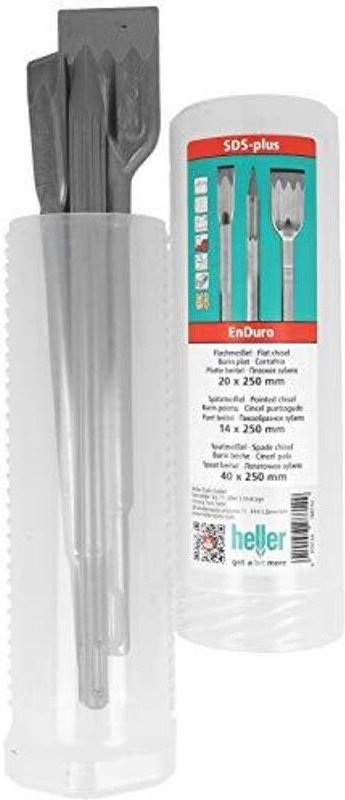 Heller EnDuro SDS-plus Meißel Satz Spitz-,Flach- & Spatmeißel