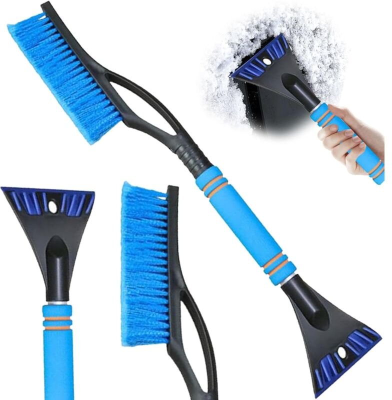 Eiskratzer Auto, Eiskratzer Auto mit Besen, Auto Eiskratzer mit Eisbrecher Funktion, Scheibenkratzer Auto, Abnehmbarer E...