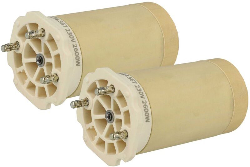 vhbw 2x Heizelement kompatibel mit Leister WELDPLAST S6 Heißluftschweißpistole - 2600 W, Keramik Heizkern, 4,45 x 8,6 cm