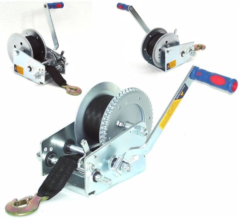 Apex - TB108 Gurtwinde ca 1050 kg Bootswinde Gurt 9 m Handwinde Trailer Seilwinde