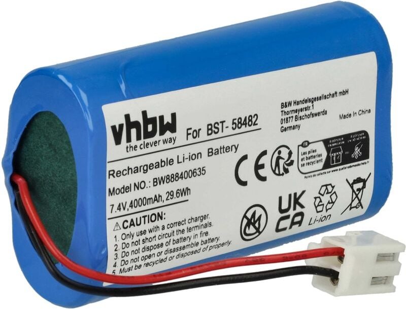 Vhbw - Akku Ersatz für Bestway BST-58482 für Poolsauger (4000mAh, 7,4V, Li-Ion)
