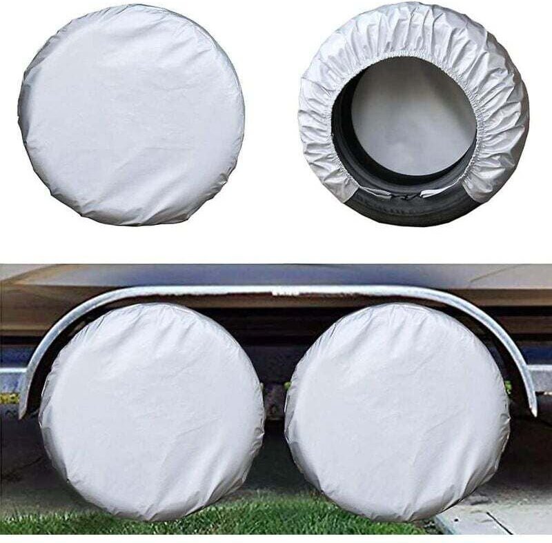 4 wasserdichte Abdeckungen für Reserveräder, Anhänger und Wohnmobile. Korrosionsschutz für Reifen (Größe L).