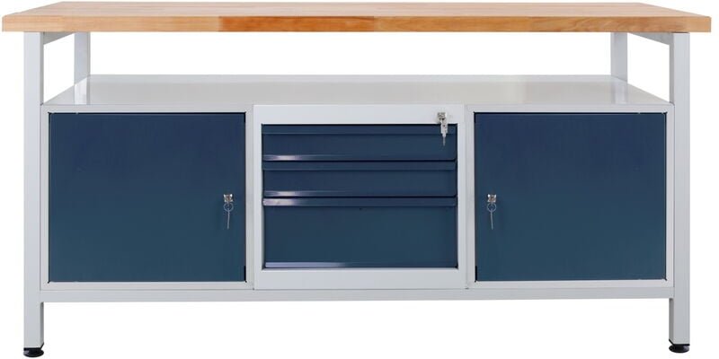 Montagetisch Werkbank 2 Türen 3 Schubladen L1700xB600xH840 mm max. 500kg - ADB