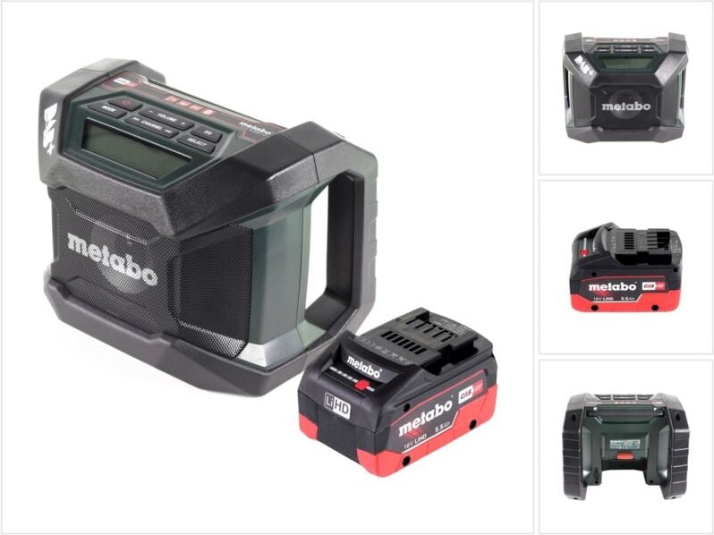 Metabo R 12-18 DAB+ BT Akku Baustellenradio 12-18 V DAB+ Bluetooth + 1x Akku 5,5 Ah - ohne Ladegerät