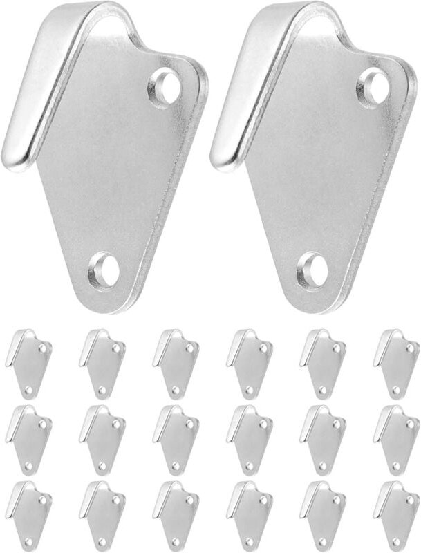 20 Stück Dreiloch-Spannhaken – verzinktes Gusseisen – für Anhängerplanen und Anhängernetze
