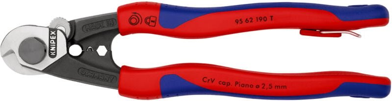 95 62 190 t Drahtseilschere Geeignet für (Abisoliertechnik) Endhülsen an Bowdenhüllen und Dr - Knipex