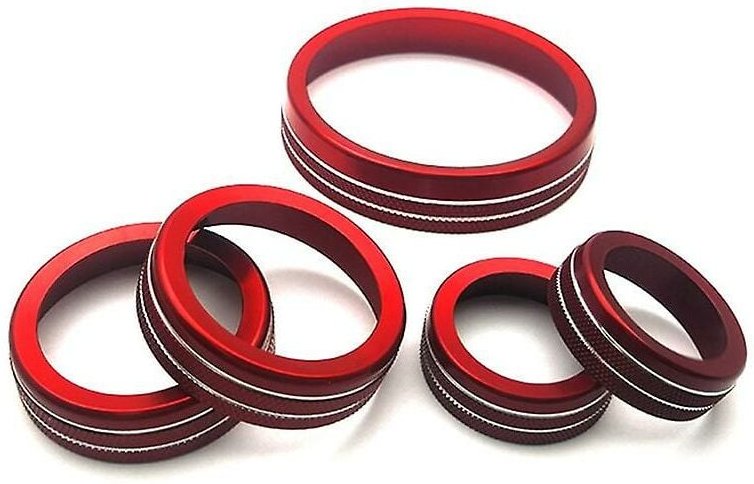 Woosien - 5 Stück Rot Klimaanlage Scheinwerfer Schalter Knopf Allradantrieb Anhänger Schalter Knopf Abdeckung für 21–22