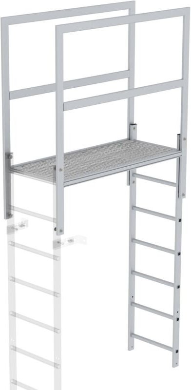 Thumbnail - Attika-Überstieg Aluminium eloxiert Länge 1.400 mm - 061184 - Günzburger Steigtechnik