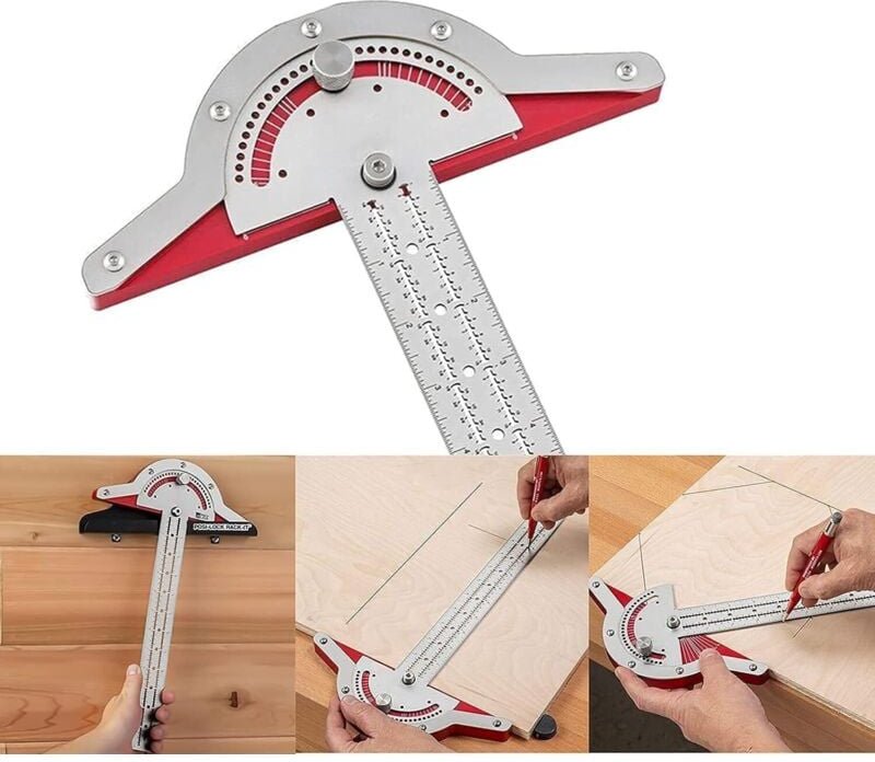 Ccykxa - 15 Zoll Carpenter's Edge Rule Edelstahl-Winkelmesser Zimmermanns-Winkelmesser-Werkzeug Zweiarmiges Winkelmesser...