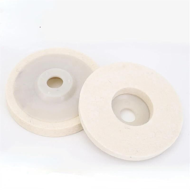 Stück Schleif-Polierscheibe, 100 mm Wollfilz-Polierscheibe, zum Polieren von Glas, Keramik, Kunststoff, Schmuck, Metall,...