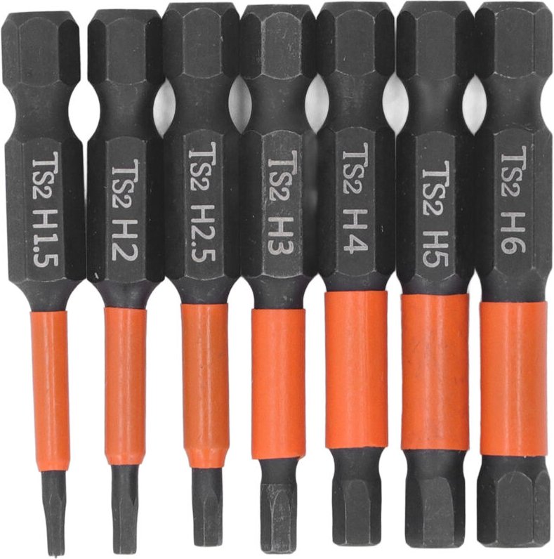 Magnetischer Schraubendreher-Bit-Satz aus S2-Legierungsstahl, Sechskant-Schlagschraubendreher-Bits, metrisch H1,5–H6, ve...