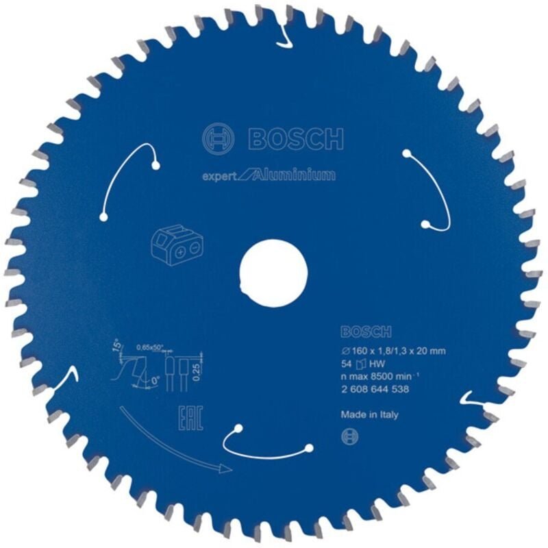 Kreissägeblatt Expert for Aluminium, 160 x 1,8/1,3 x 20, 54 Zähne - Bosch