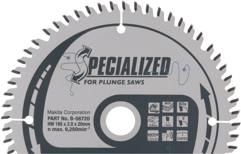 Makita Sägeblatt für Tauchsägen 165 x 20 mm • 60 Zähne