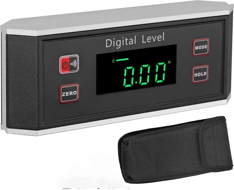 Magnetischer digitaler Neigungsmesser, digitaler Winkelmesser aus Aluminium mit akustischem Alarm, automatisches Ablesen...